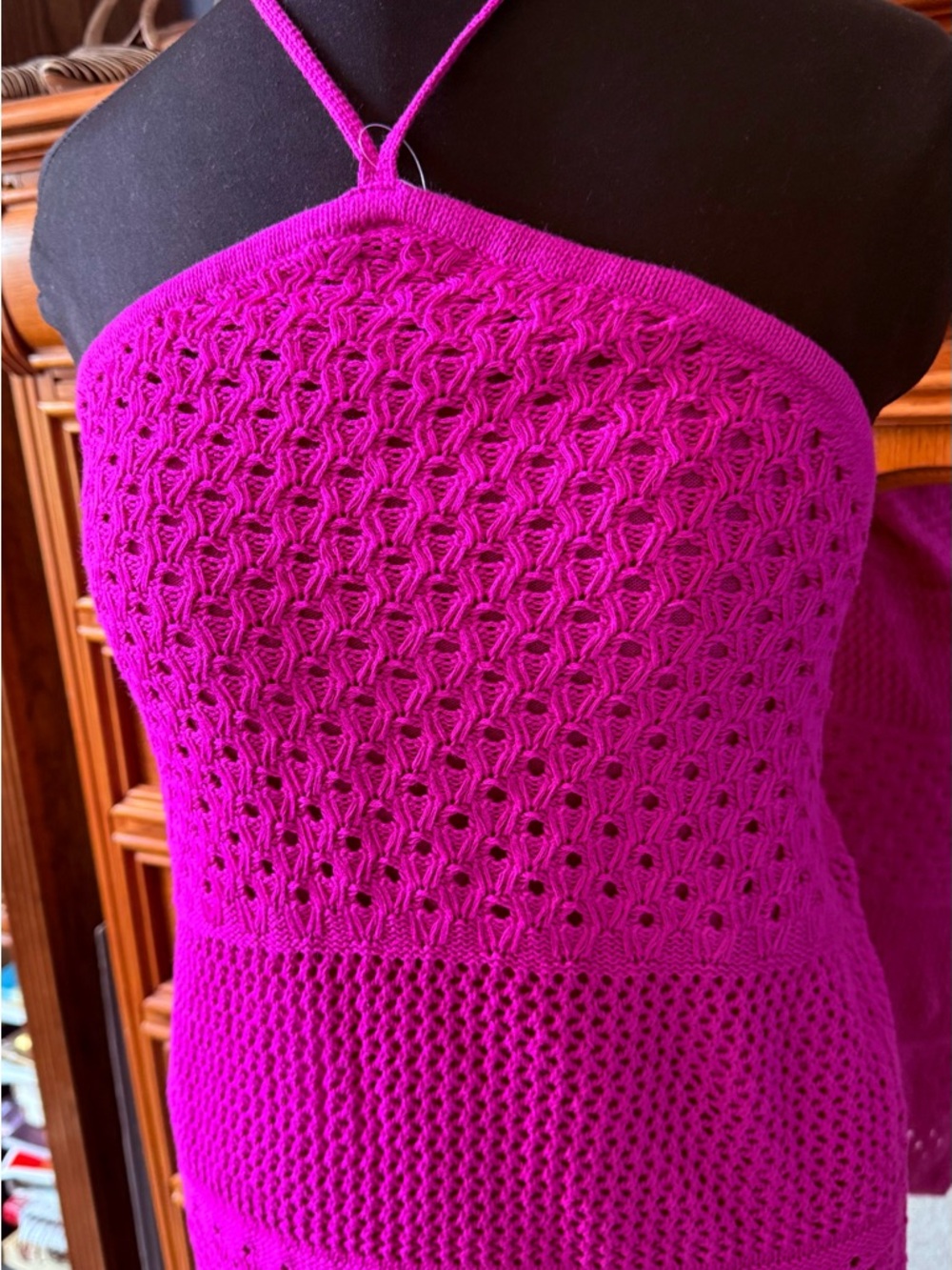 Old Navy Hot Pink Knit dress with Tassel